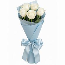Букет 5 Белых роз Проуд #REPLACE_PRED# Цветочный
