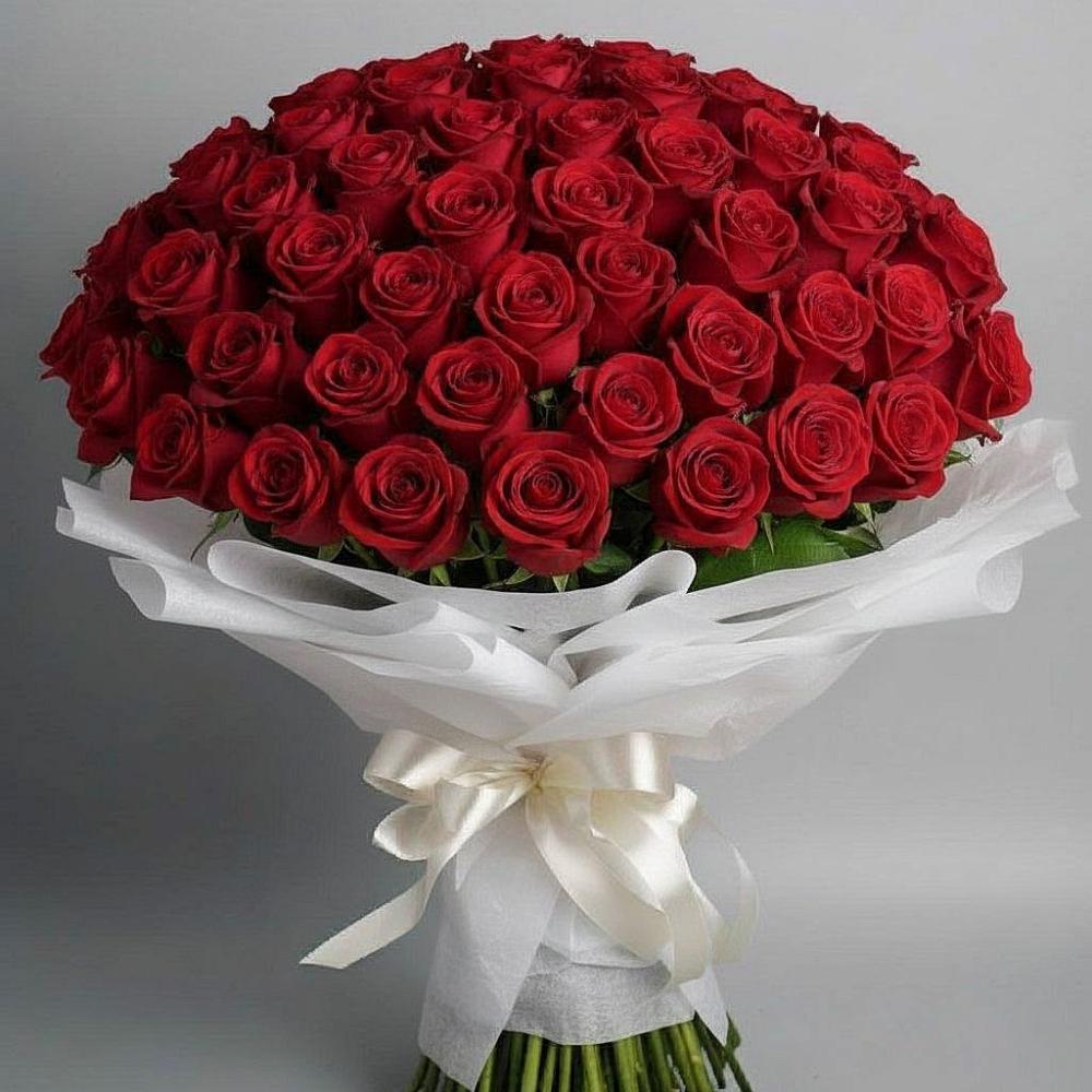 Букет 101 Красная роза Блэк Мэджик в Цветочный