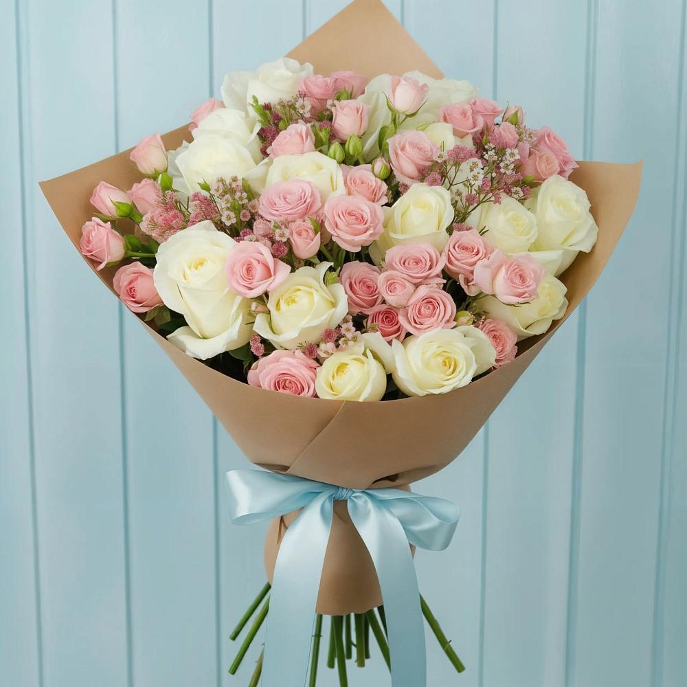 Букет цветов из: Розы в Цветочный