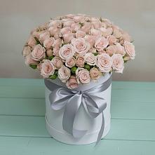 Цветочная композиция из Розы в шляпной коробке #REPLACE_PRED# Цветочный