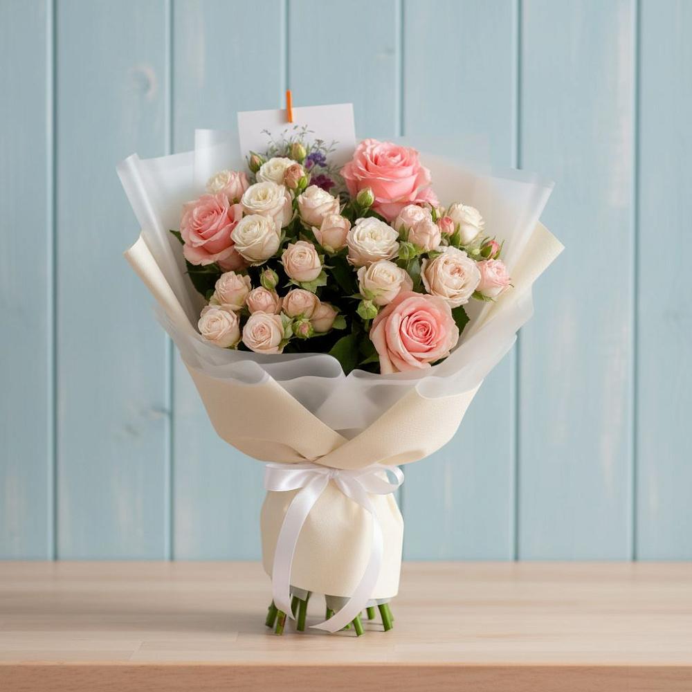 Букет цветов из: Розы в Цветочный