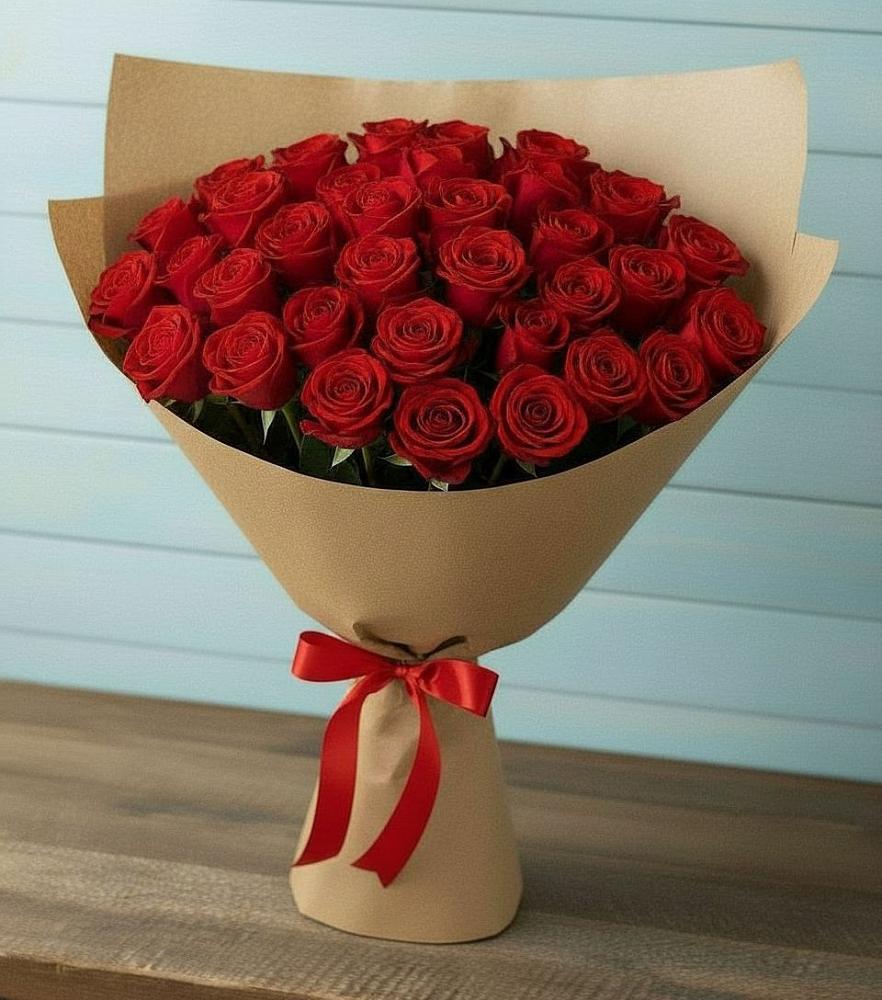 Букет Красные розы Милано в Цветочный