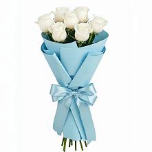 Букет 7 белых роз Проуд в Цветочный