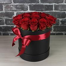 Цветочная композиция из Розы в шляпной коробке в Цветочный