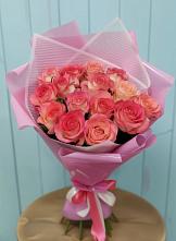 Букет 15 Розовых роз Равель #REPLACE_PRED# Цветочный
