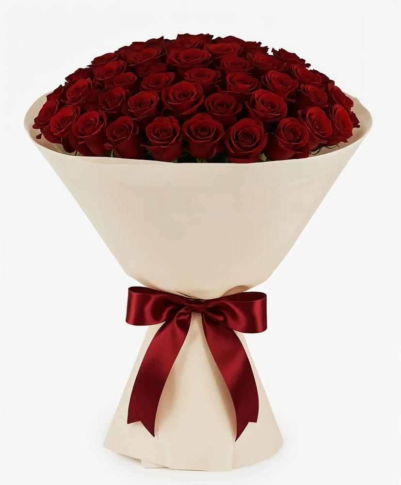 Букет 101 Бордовая роза Блэк Бакарра в Цветочный