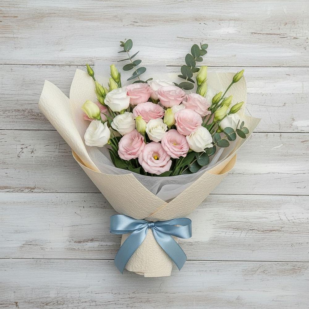 Букет цветов из: Лизиантусы в Цветочный