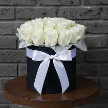 Цветочная композиция из Розы в шляпной коробке в Цветочный